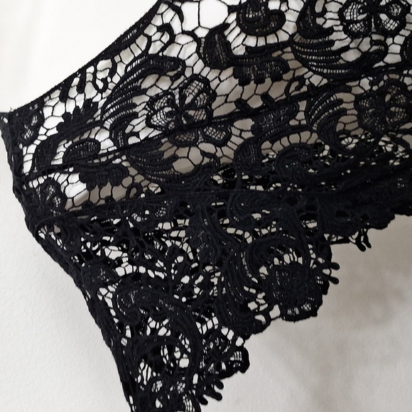 Torrid Black Witchy Whimsigoth Crochet See Through Boho Relaxed Fit Top Size 3X - Picture 4 of 14